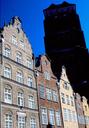 The main cathedral tower looms over Gdanks blocks.